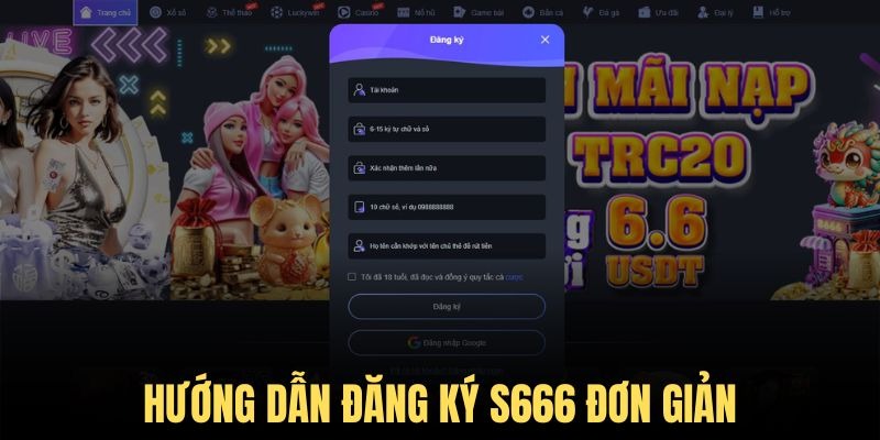 hướng dẫn đăng ký s666